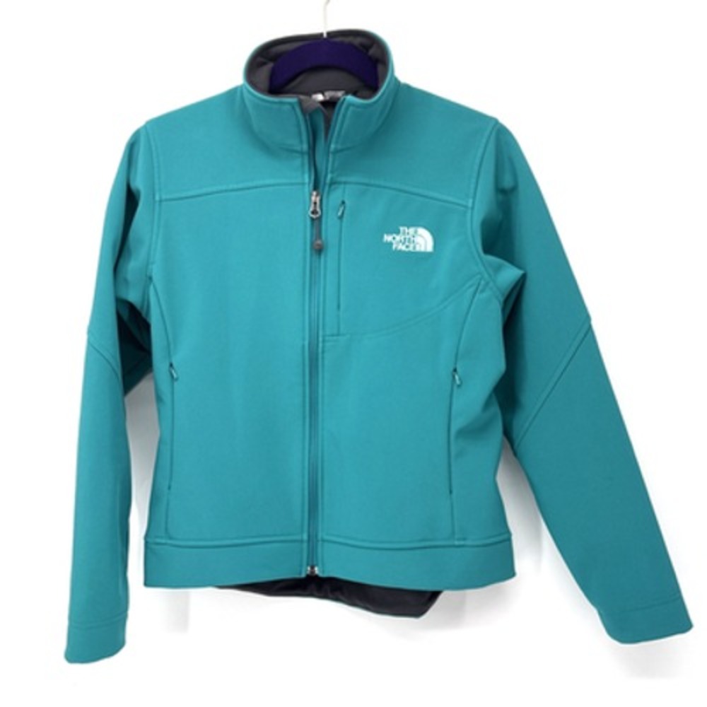The North Face Apex Soft Shell Jacket Womens Small Teal Blue Full Zip Bionic